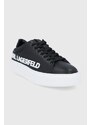 Kožené boty Karl Lagerfeld Maxi Kup černá barva