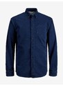 Tmavě modrá džínová košile Jack & Jones Indigo - Pánské