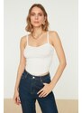 Trendyol Ecru Crop Bustier Blouse