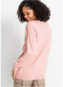 bonprix Oversize svetr ze směsi s viskózou Růžová