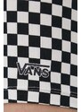 Bavlněné šortky Vans dámské, vzorované, high waist, VN0A7PNE56M1-BLACKWHITE