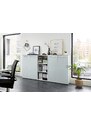 Bílý lesklý kancelářský regál GEMA Morello 120 x 50 cm