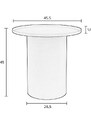 White Label Růžový matný kovový odkládací stolek WLL SVERRE 45,5 cm