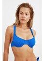 Trendyol Sax-textured Underwire Bikini Top