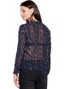 Katrus Woman's Shirt K135 Navy Blue