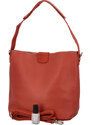 David Jones Stylová dámská koženková kabelka s výraznými barvami Siriaj, červenooranžová
