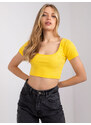 RUE PARIS ŽLUTÝ CROP TOP MONTREAL -YELLOW Žlutá