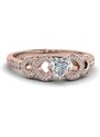 Royal Fashion pozlacený prsten Milovaná srdce 14k růžové zlato MA-R055-ROSEGOLD