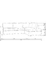 Hoorns Krémově bílá látková rohová pohovka Johannet 283 cm, pravá