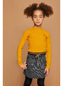 NONO Dívčí kombinované šaty šedé/žluté