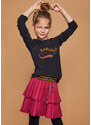 NONO Dívčí skládána sukně s dvěma kanýry Bugenvilia