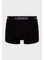 Boxerky Lacoste (3-pak) pánské, černá barva, 5H3389-NUA