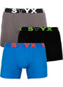 3PACK pánské boxerky Styx long sportovní guma vícebarevné (U9626763)