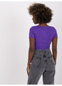 RUE PARIS TMAVĚ FIALOVÝ CROP TOP MONTREAL -DARK VIOLET Fialová