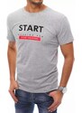 Buďchlap Světle šedé tričko s nápisem Start