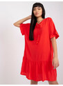 BASIC ČERVENÉ OVERSIZE ŠATY SOFIE -RED Červená