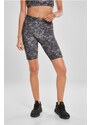 URBAN CLASSICS Ladies High Waist Camo Tech Cycle Shorts - dark digital camo