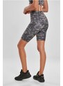 URBAN CLASSICS Ladies High Waist Camo Tech Cycle Shorts - dark digital camo