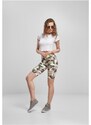 URBAN CLASSICS Ladies High Waist Camo Tech Cycle Shorts - duskrose camo