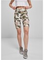 URBAN CLASSICS Ladies High Waist Camo Tech Cycle Shorts - duskrose camo