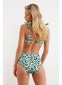 Trendyol Animal Patterned High Waist Normal Leg Bikini Bottom