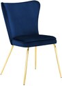 Královsky modrá sametová jídelní židle MICADONI ARI