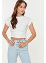 Trendyol The Ecru Fitted/Simple Crew Neck Low Sleeve Slim Knitted Blouse