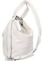 Dámská praktická koženková kabelka/batoh Milie, bílá
