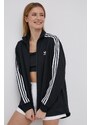 Mikina adidas Originals Adicolor HC2062 dámská, černá barva, s aplikací, HC2062-BLACK