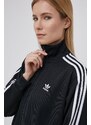 Mikina adidas Originals Adicolor HC2062 dámská, černá barva, s aplikací, HC2062-BLACK