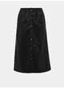 Černá koženková sukně VILA Pulla