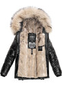 Dámská teplá zimní bunda s kožíškem Tikunaa Premium Navahoo - BLACK