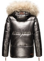 Dámská teplá zimní bunda s kožíškem Tikunaa Premium Navahoo - ANTRACITE