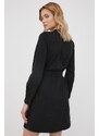 Bavlněné šaty Superdry černá barva, mini, jednoduchý