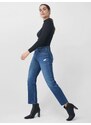 Tmavě modré dámské zkrácené straight fit džíny Salsa Jeans - Dámské