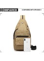 Úzký pánský crossbody batoh casual canvas Kono - khaki