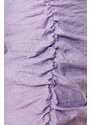 Trendyol Lilac Shirred Kostice Detailní Tkané Večerní Šaty