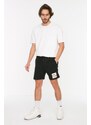 Trendyol Black Regular/Real Fit Mid-Length City Printed Shorts