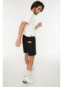 Trendyol Black Regular/Real Fit Mid-Length City Printed Shorts