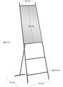 Černé kovové stojací zrcadlo Kave Home Norland 55 x 166 cm