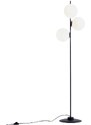 Nordic Design Bílo černá skleněná stojací lampa Bubbly 155 cm