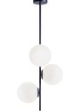 Nordic Design Bílo černé skleněné závěsné světlo Bubbly 93 cm