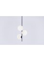 Nordic Design Bílo černé skleněné závěsné světlo Bubbly 93 cm