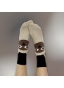 LUPIDO Veselé ponožky Hnědá kočka