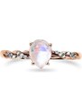 Royal Exklusive Royal Fashion prsten 14k zlato Vermeil GU-DR8707R-ROSEGOLD-MOONSTONE-ZIRCON