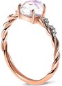 Royal Exklusive Royal Fashion prsten 14k zlato Vermeil GU-DR8707R-ROSEGOLD-MOONSTONE-ZIRCON