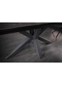 Moebel Living Černo šedý keramický rozkládací jídelní stůl Letole 180-225 x 90 cm