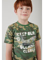 Boboli Chlapecké tričko s 3D velrybou maskáč