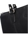 Dámská kožená kabelka přes rameno černá - Katana Frankye černá