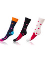 Bellinda CRAZY SOCKS 3x - Fun crazy socks 3 pairs - blue - white - red